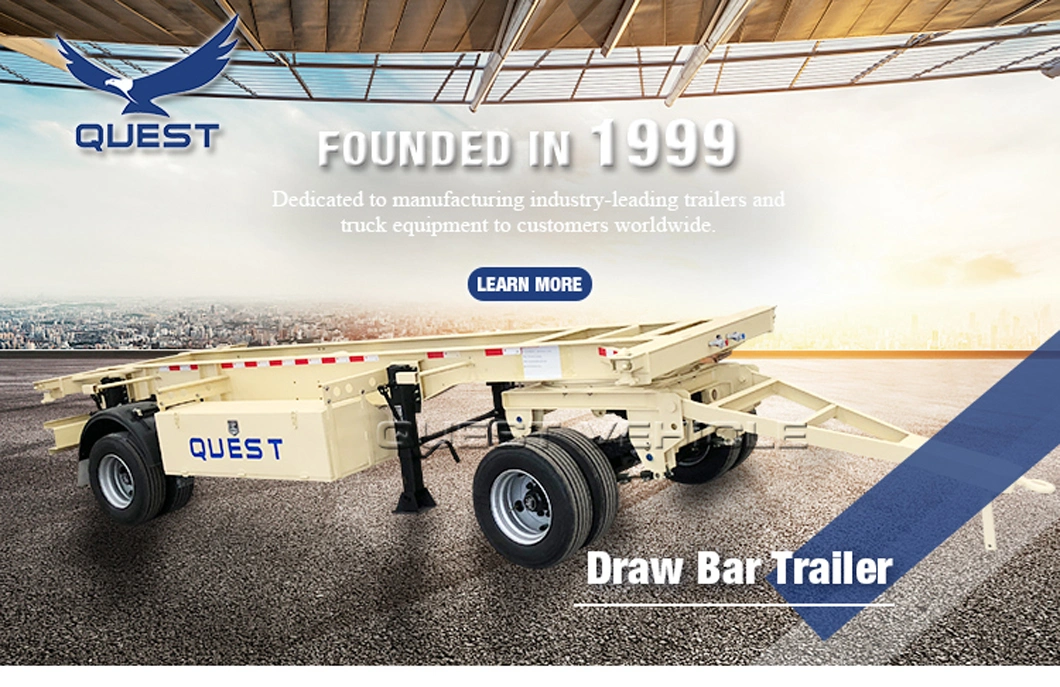 Quest 2axle 20FT Full Truck Drawbar Trailer Container Dolly Trailer