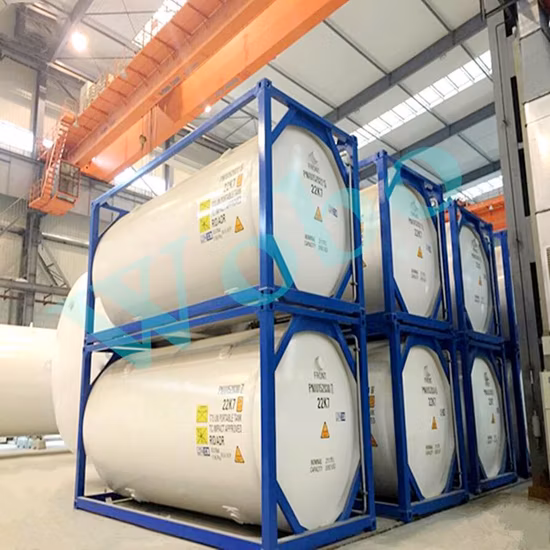 20FT/40FT Liquid Chlorine Helium Transport ISO Tank with ASME Standard