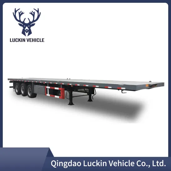 Chinese Manufacturer 3 Axles Container Cargo Grain Flatbed Semi Trailer