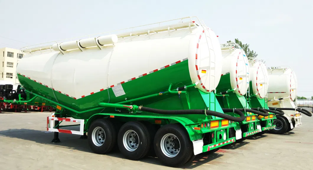 3 Axle 50cbm Powder Cement Trailer Large Capacity Bulker Cement Truck Trailer Fly Ash Wheat Flour Bulk Cment Tanker Semitrailer