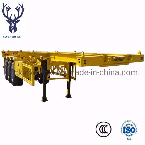 Chinese Manufacturer 3 Axles Container Cargo Grain Flatbed Semi Trailer