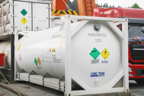 99.9%~99.9995 Liquefied Nitrous Oxide ISO Tank 20 Tons