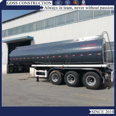 3 Axle Liquid Bitumen Wax Transport Tanker Semi Trailer Heating Tank