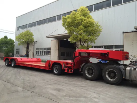 Special Transport Trailer Customized 4 Axle Lowbed Semi Truck Trailer