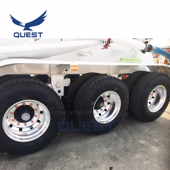 Quest 3axles 45cbm Powder Bulk Cement Tank Semi Trailer