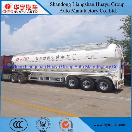 3 Axle 30/40/50 T/Ton Bulk Cement/Fly Ash/Flour/Powder Material Transport Tank/Tanker Semi Trailer