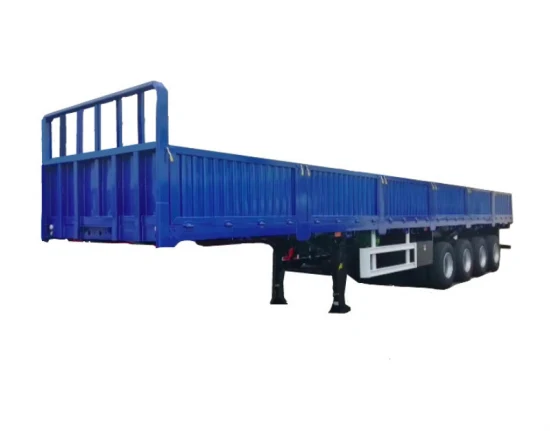 Heavy Duty 3 Axles Flatbed Container And Bulk Cargo Multi